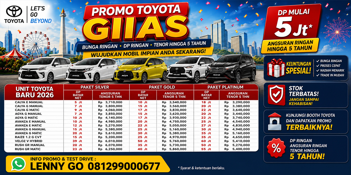 Promo Toyota Terbaru 2026