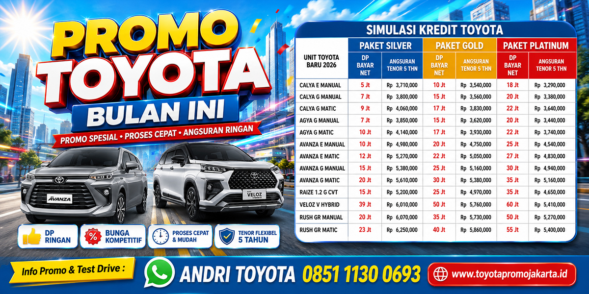 Promo Toyota Terbaru 2026